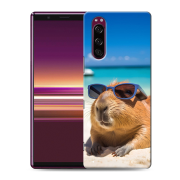 Силиконовый чехол на Sony Xperia 5 с принтом Капибара Силиконовый чехол на Sony Xperia 5 с принтом Капибара