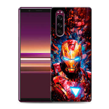 Силиконовый чехол на Sony Xperia 5 с принтом Железный человек Ironman