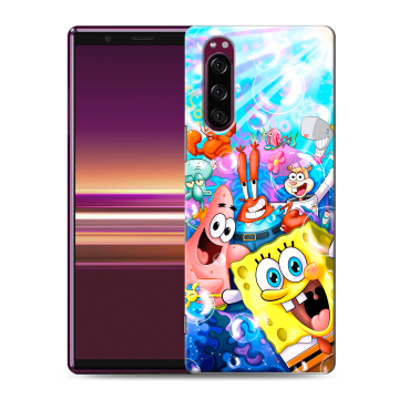 Силиконовый чехол на Sony Xperia 5 с принтом спанчбоб спанч боб Силиконовый чехол на Sony Xperia 5 с принтом спанчбоб спанч боб