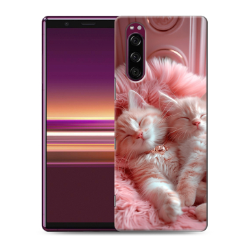 Силиконовый чехол на Sony Xperia 5 с принтом котята котики