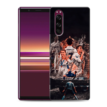 Силиконовый чехол на Sony Xperia 5 с принтом Реал Роналдо Real Ronaldo Силиконовый чехол на Sony Xperia 5 с принтом Реал Роналдо Real Ronaldo