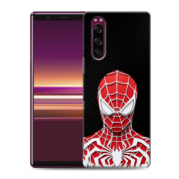 Силиконовый чехол на Sony Xperia 5 с принтом человек паук spiderman Силиконовый чехол на Sony Xperia 5 с принтом человек паук spiderman