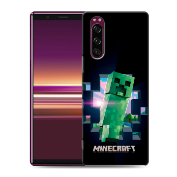 Силиконовый чехол на Sony Xperia 5 с принтом Майнкрафт Minecraft