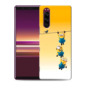 Силиконовый чехол на Sony Xperia 5 с принтом Миньоны