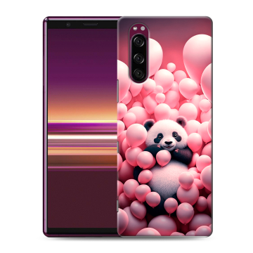 Силиконовый чехол на Sony Xperia 5 с принтом Панда Силиконовый чехол на Sony Xperia 5 с принтом Панда