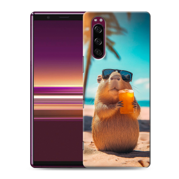 Силиконовый чехол на Sony Xperia 5 с принтом Капибара Силиконовый чехол на Sony Xperia 5 с принтом Капибара