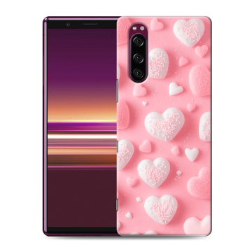 Силиконовый чехол на Sony Xperia 5 с принтом Сердечки Силиконовый чехол на Sony Xperia 5 с принтом Сердечки