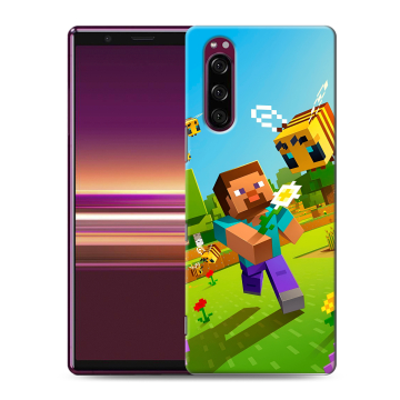 Силиконовый чехол на Sony Xperia 5 с принтом Майнкрафт Minecraft Силиконовый чехол на Sony Xperia 5 с принтом Майнкрафт Minecraft