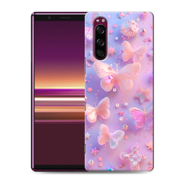 Силиконовый чехол на Sony Xperia 5 с принтом Бабочки Силиконовый чехол на Sony Xperia 5 с принтом Бабочки