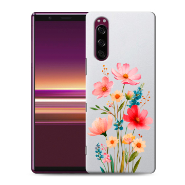 Силиконовый чехол на Sony Xperia 5 с принтом Цветы