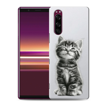 Силиконовый чехол на Sony Xperia 5 с принтом Котенок
