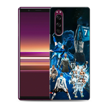 Силиконовый чехол на Sony Xperia 5 с принтом Реал Роналдо