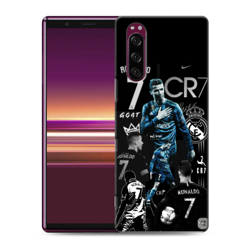 Силиконовый чехол на Sony Xperia 5 с принтом Реал Роналдо Силиконовый чехол на Sony Xperia 5 с принтом Реал Роналдо