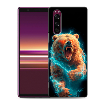 Силиконовый чехол на Sony Xperia 5 с принтом Медведь