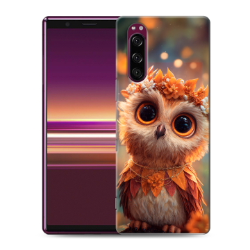 Силиконовый чехол на Sony Xperia 5 с принтом Милая сова