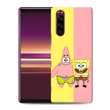 Силиконовый чехол на Sony Xperia 5 с принтом Спанч боб Спанчбоб Силиконовый чехол на Sony Xperia 5 с принтом Спанч боб Спанчбоб