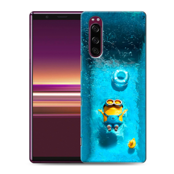 Силиконовый чехол на Sony Xperia 5 с принтом Миньоны