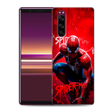 Силиконовый чехол на Sony Xperia 5 с принтом Spiderman Человек паук