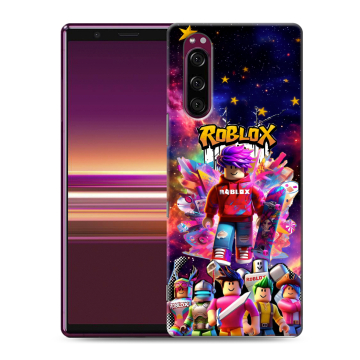Силиконовый чехол на Sony Xperia 5 с принтом Roblox Роблокс