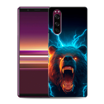Силиконовый чехол на Sony Xperia 5 с принтом Медведь