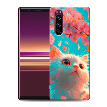 Силиконовый чехол на Sony Xperia 5 с принтом Красивый кот