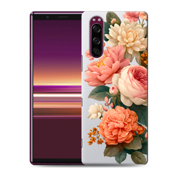 Силиконовый чехол на Sony Xperia 5 с принтом цветы