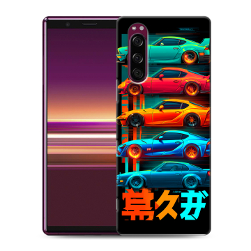 Силиконовый чехол на Sony Xperia 5 с принтом машины тачки