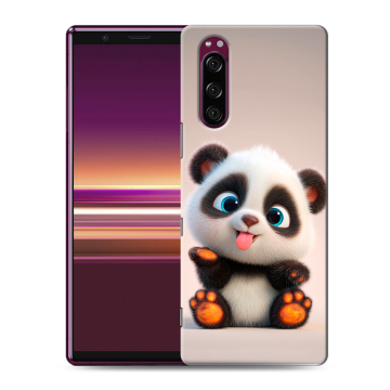 Силиконовый чехол на Sony Xperia 5 с принтом милая панда