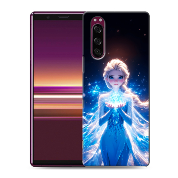 Силиконовый чехол на Sony Xperia 5 с принтом Холодное сердце Frozen Силиконовый чехол на Sony Xperia 5 с принтом Холодное сердце Frozen