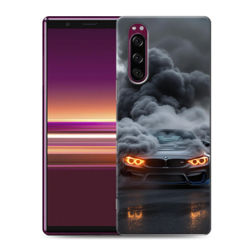 Силиконовый чехол на Sony Xperia 5 с принтом BMW БМВ