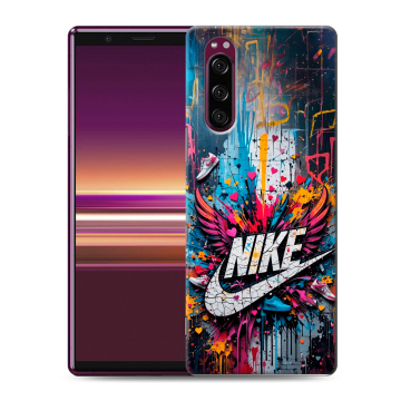 Силиконовый чехол на Sony Xperia 5 с принтом Nike Найк Силиконовый чехол на Sony Xperia 5 с принтом Nike Найк