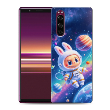 Силиконовый чехол на Sony Xperia 5 с принтом Labubu Лабубу