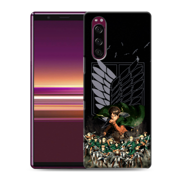 Силиконовый чехол на Sony Xperia 5 с принтом Атака титанов Силиконовый чехол на Sony Xperia 5 с принтом Атака титанов