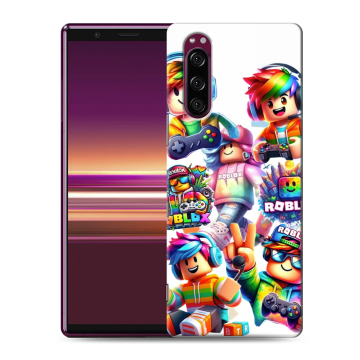 Силиконовый чехол на Sony Xperia 5 с принтом Roblox Роблокс