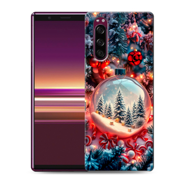 Силиконовый чехол на Sony Xperia 5 с принтом Новый год