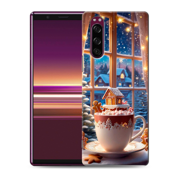 Силиконовый чехол на Sony Xperia 5 с принтом Новый год