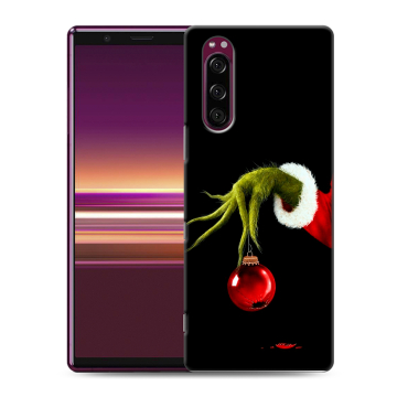 Силиконовый чехол на Sony Xperia 5 с принтом Новый год Гринч