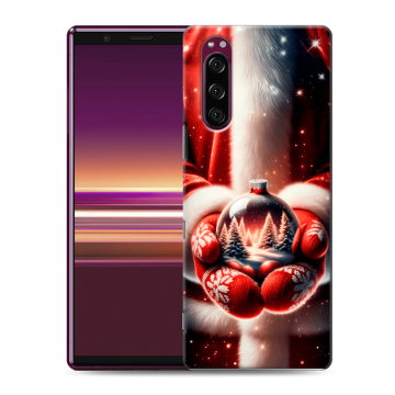 Силиконовый чехол на Sony Xperia 5 с принтом Новый год