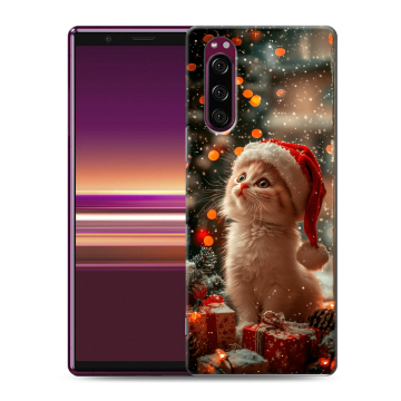 Силиконовый чехол на Sony Xperia 5 с принтом Новый год