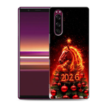Силиконовый чехол на Sony Xperia 5 с принтом Новый год
