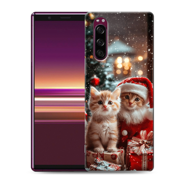 Силиконовый чехол на Sony Xperia 5 с принтом Новый год