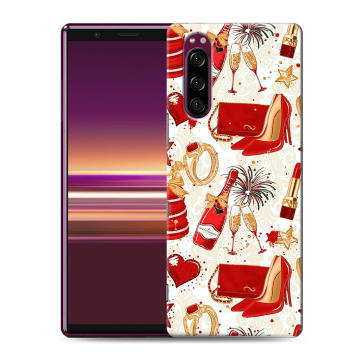 Силиконовый чехол на Sony Xperia 5 с принтом Новый год