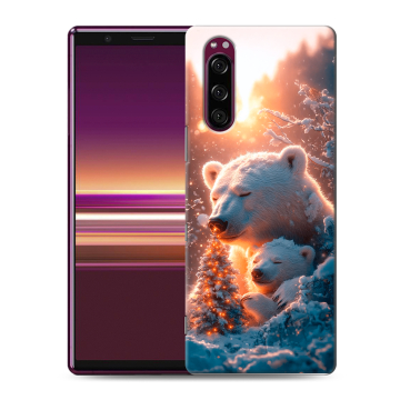 Силиконовый чехол на Sony Xperia 5 с принтом Новый год