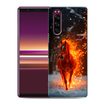 Силиконовый чехол на Sony Xperia 5 с принтом Новый год