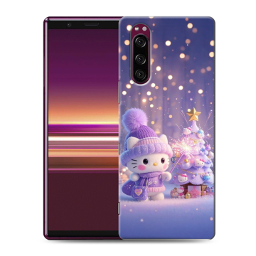 Силиконовый чехол на Sony Xperia 5 с принтом Новый год