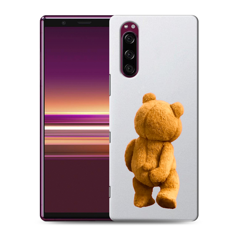 Пластиковый чехол на Sony Xperia 5 с принтом Медведь Пластиковый чехол на Sony Xperia 5 с принтом Медведь