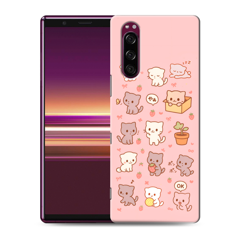 Силиконовый чехол на Sony Xperia 5 с принтом Hello Kitty Хелоу Кити Силиконовый чехол на Sony Xperia 5 с принтом Hello Kitty Хелоу Кити