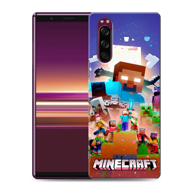 Силиконовый чехол на Sony Xperia 5 с принтом Майнкрафт Minecraft Силиконовый чехол на Sony Xperia 5 с принтом Майнкрафт Minecraft