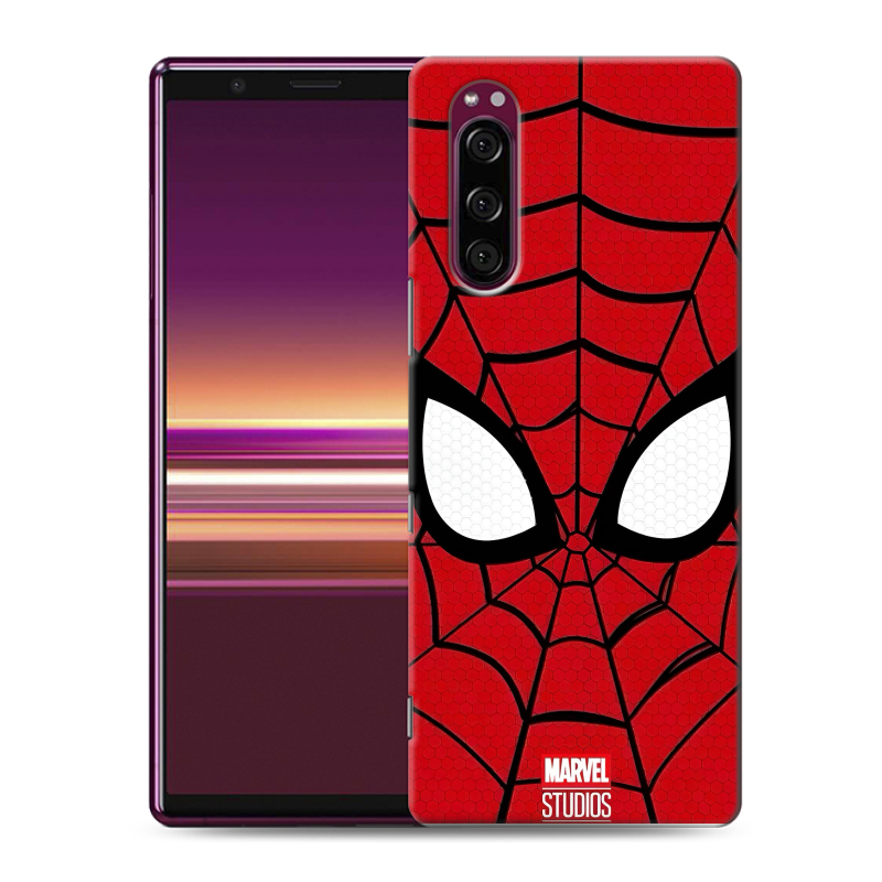Силиконовый чехол на Sony Xperia 5 с принтом человек паук spiderman Силиконовый чехол на Sony Xperia 5 с принтом человек паук spiderman