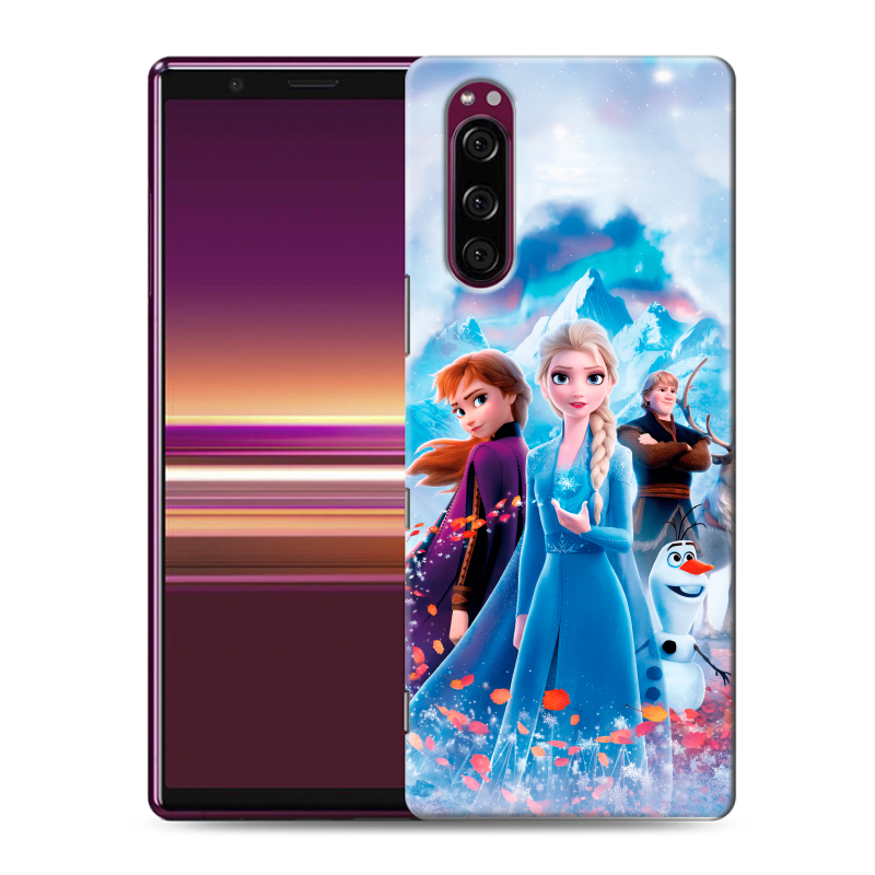 Пластиковый чехол на Sony Xperia 5 с принтом Холодное сердце Frozen Пластиковый чехол на Sony Xperia 5 с принтом Холодное сердце Frozen